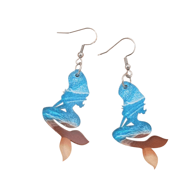 Sea Blue Mermaids Earrings | NueShiny