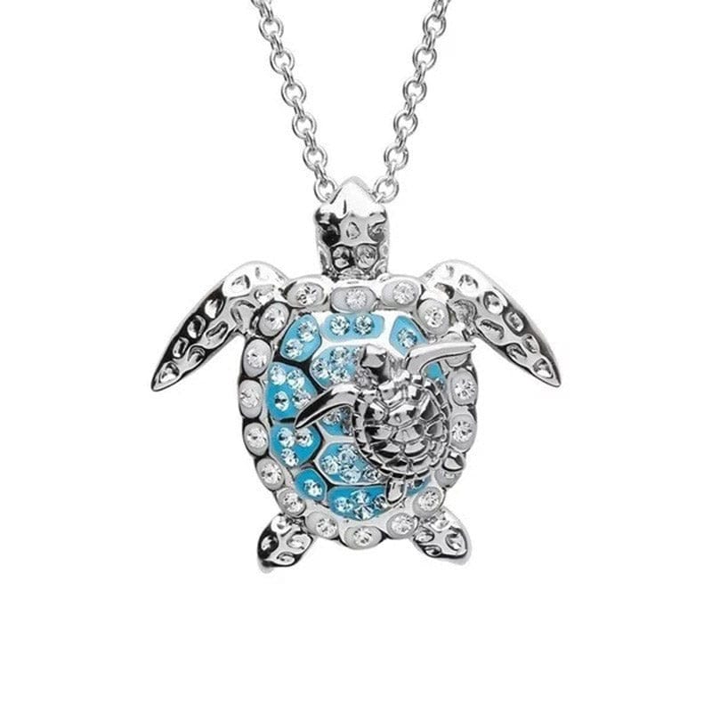 Silver Turtle Necklace A | NueShiny