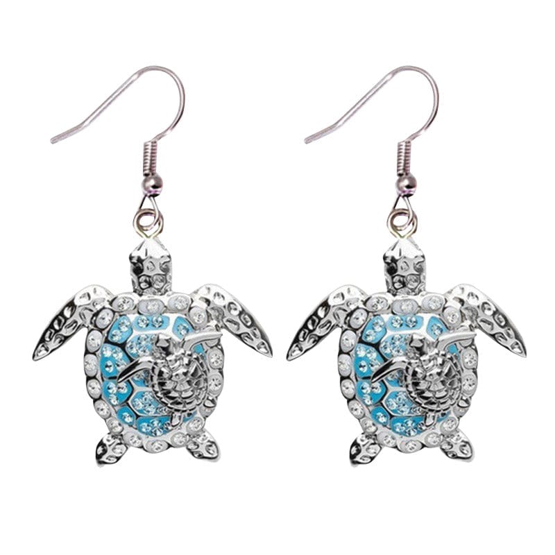 Silver Turtle Earrings | NueShiny