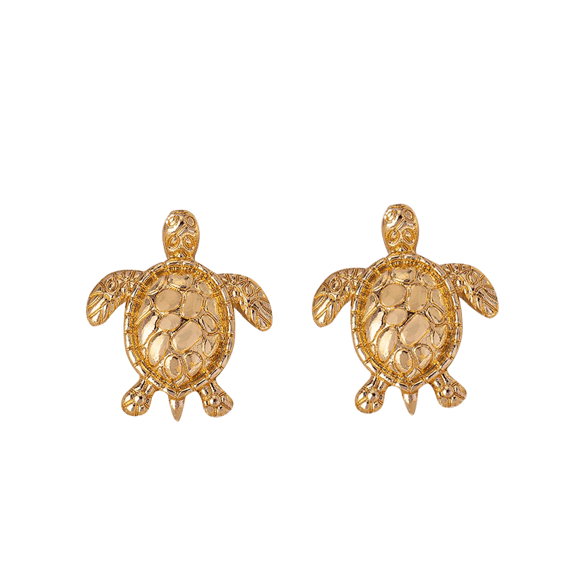 Golden Turtle Earrings | NueShiny