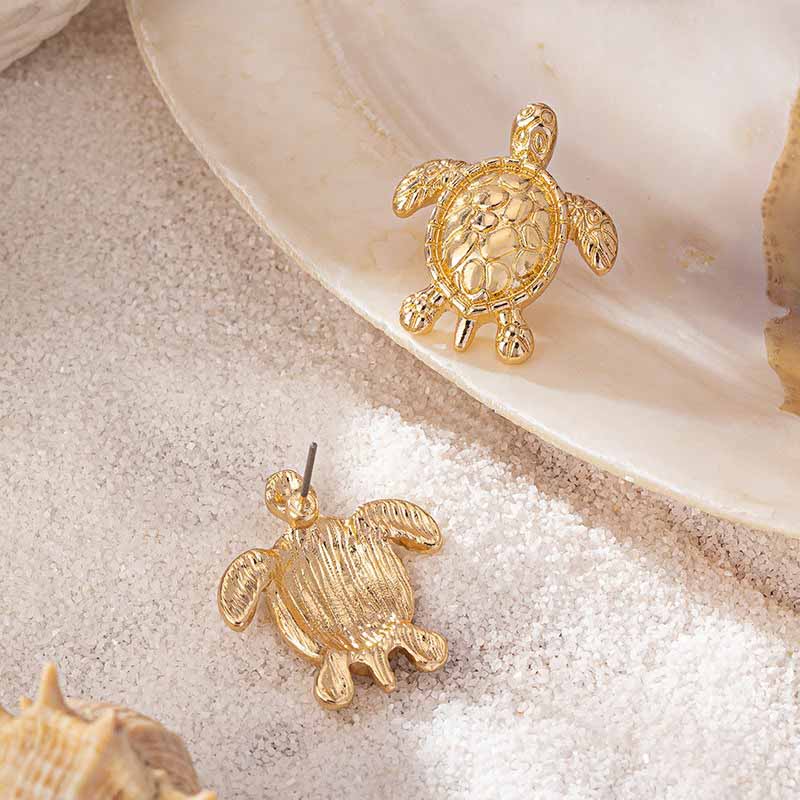 Golden Turtle Earrings | NueShiny