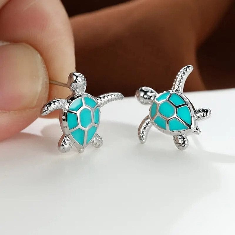 Blue Sea Turtle Earrings | NueShiny