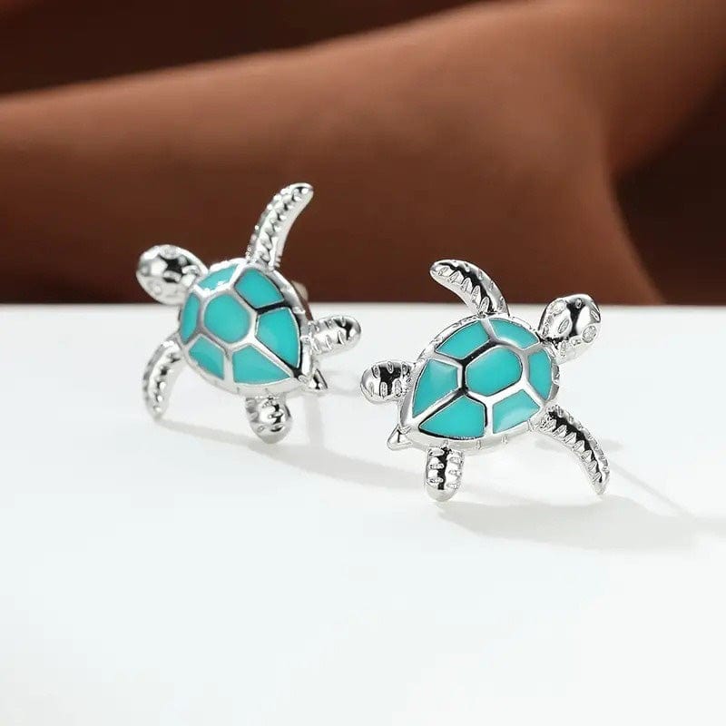 Blue Sea Turtle Earrings | NueShiny