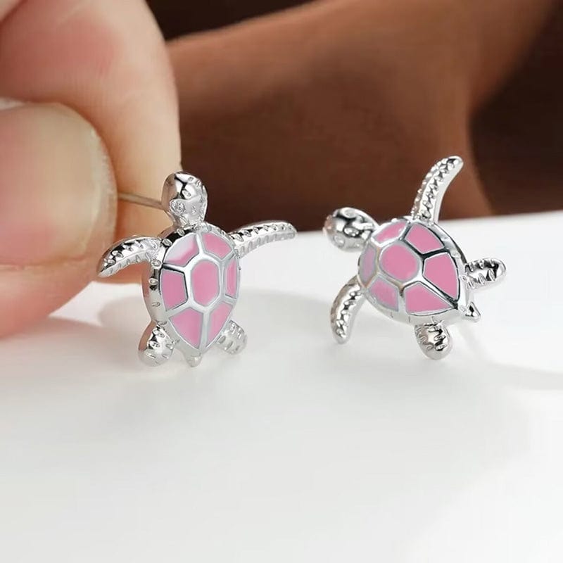 Pink Turtle Earrings | NueShiny