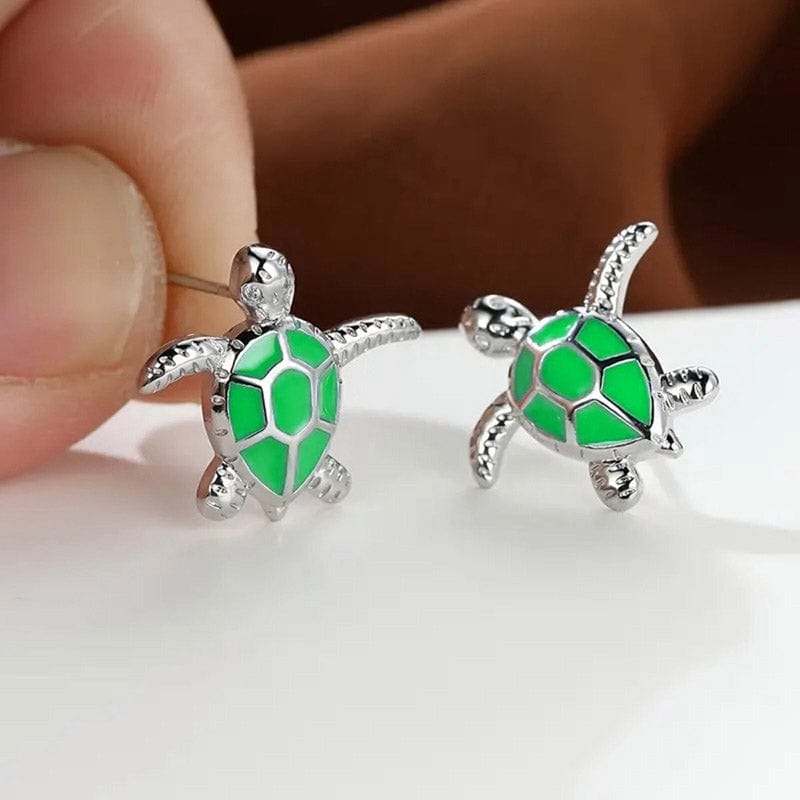 Green Turtle Earrings | NueShiny