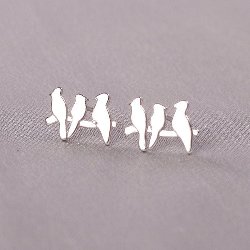 Silver Bird Earrings | NueShiny