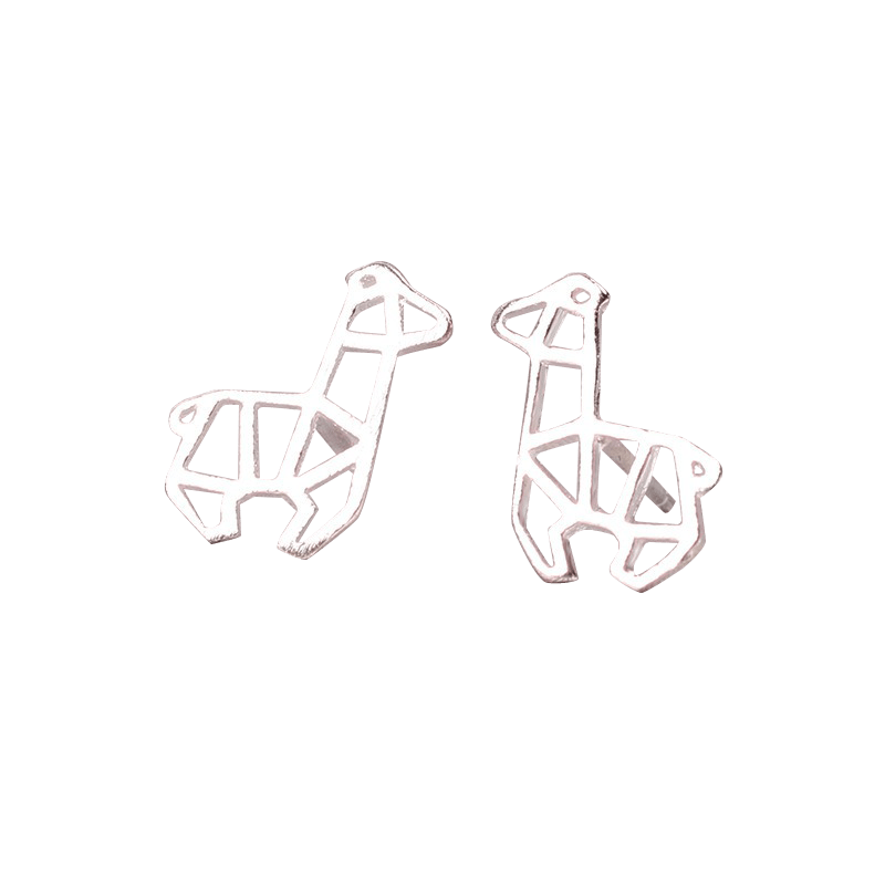 Silver Giraffe Earrings | NueShiny