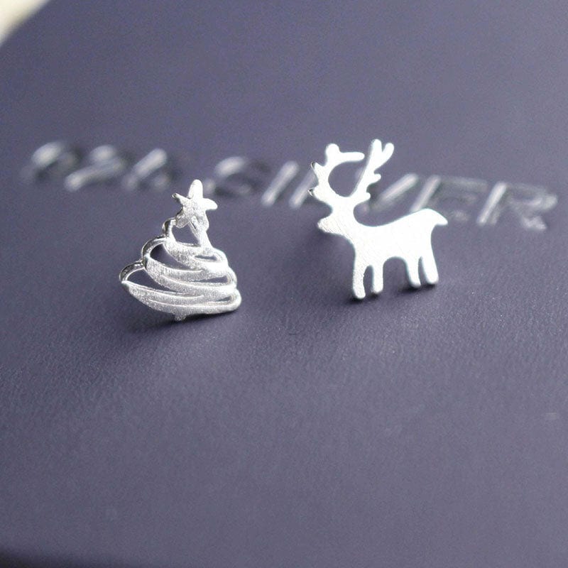 Silver Elk Earrings | NueShiny