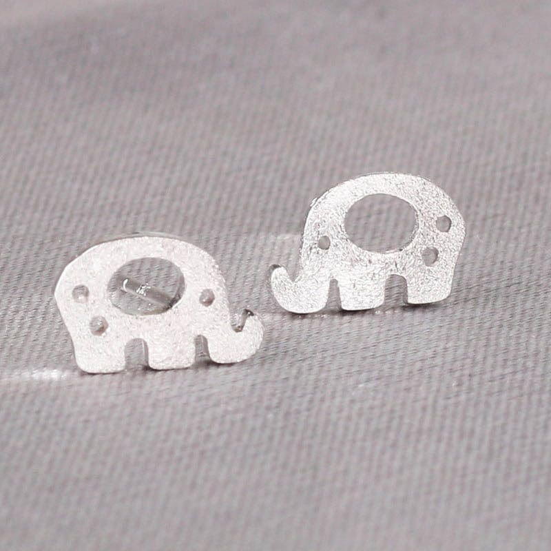 Silver Elephant Earrings | NueShiny