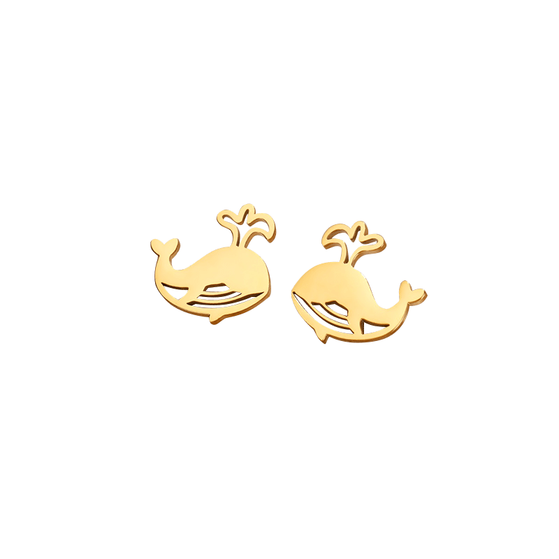 Golden Whale Earrings | NueShiny