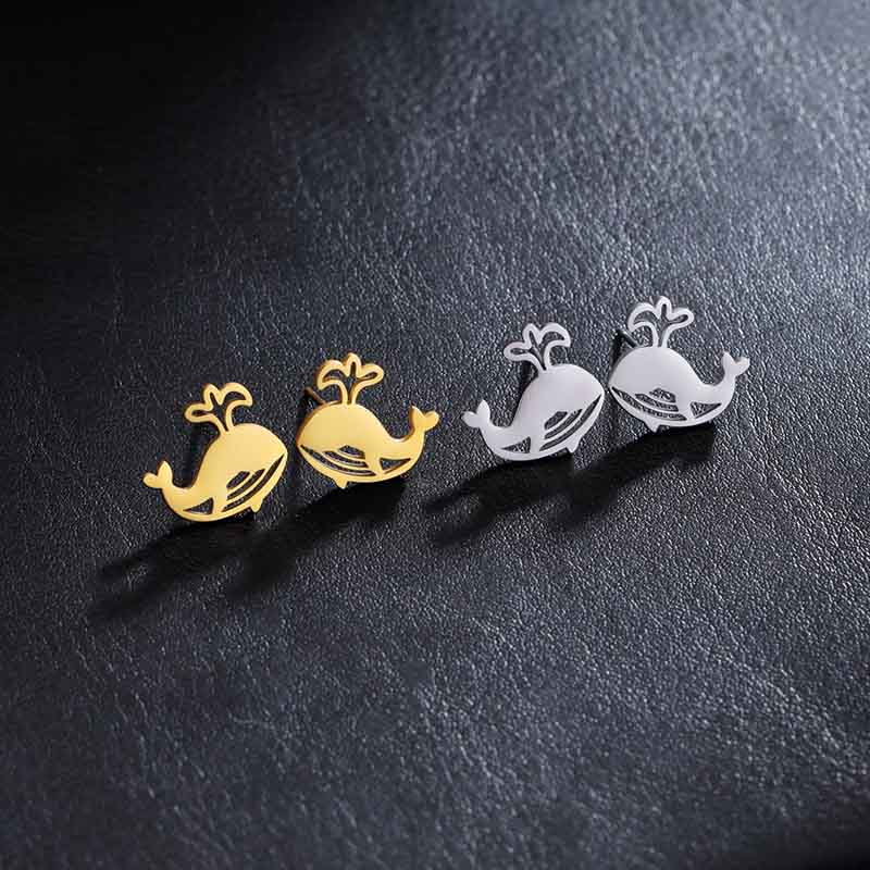 Golden Whale Earrings | NueShiny