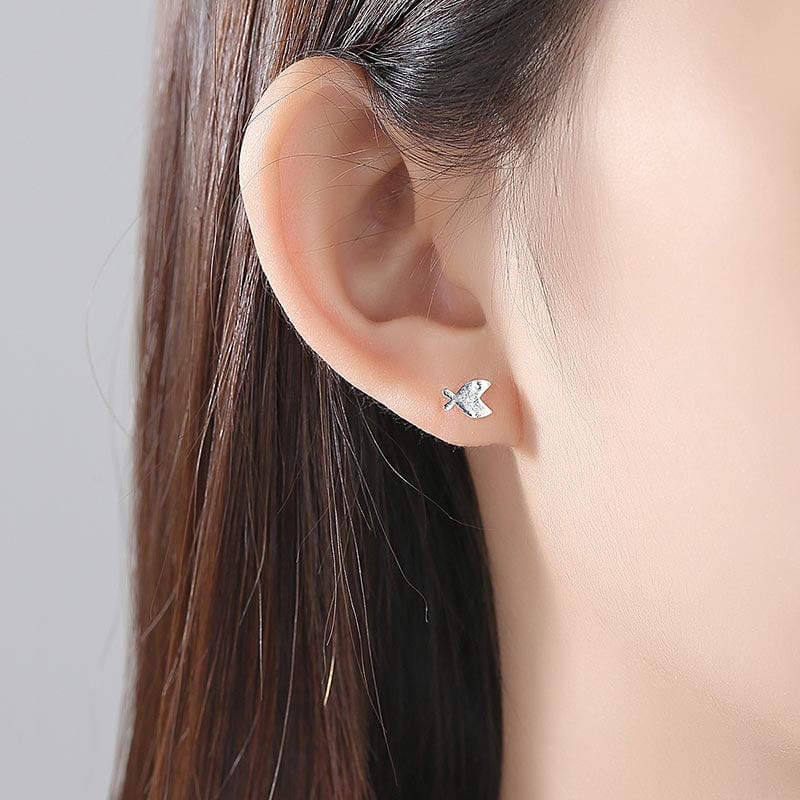 Silver Fish Earrings | NueShiny