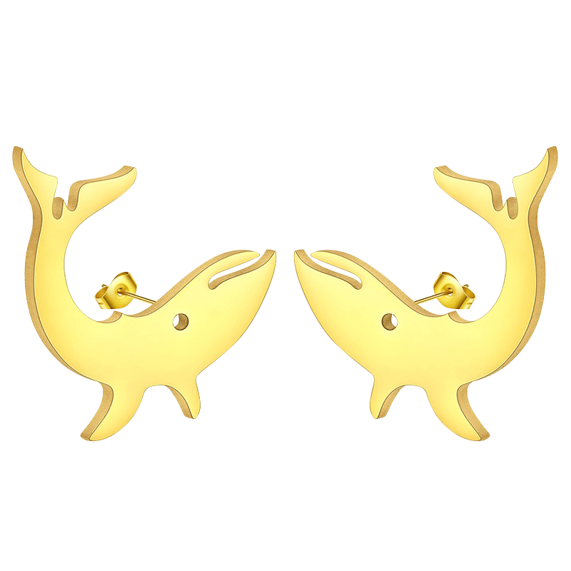 Golden Shark Earrings | NueShiny