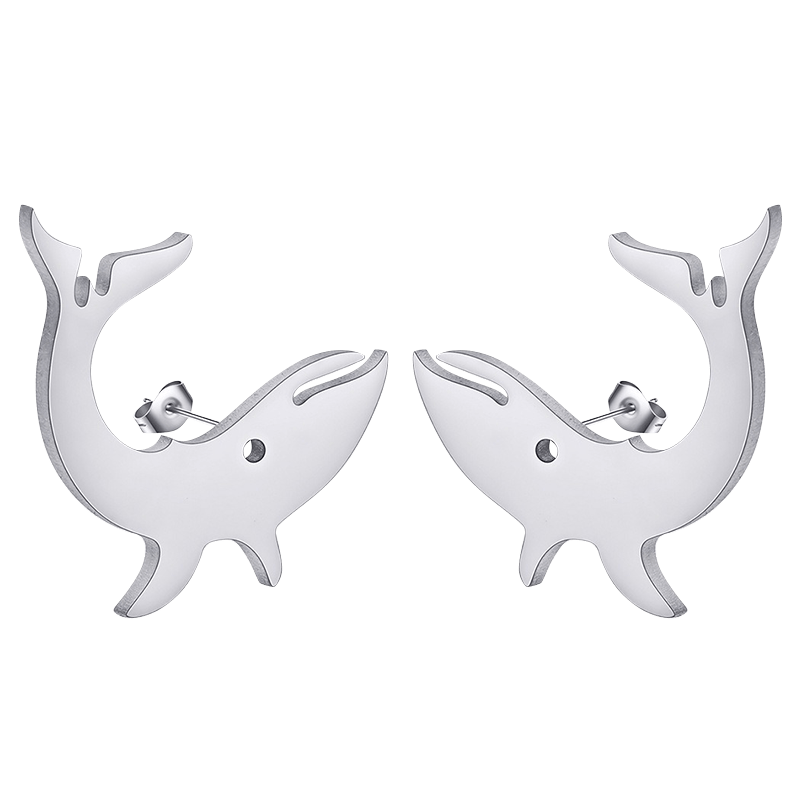 Steel Color Shark Earrings | NueShiny