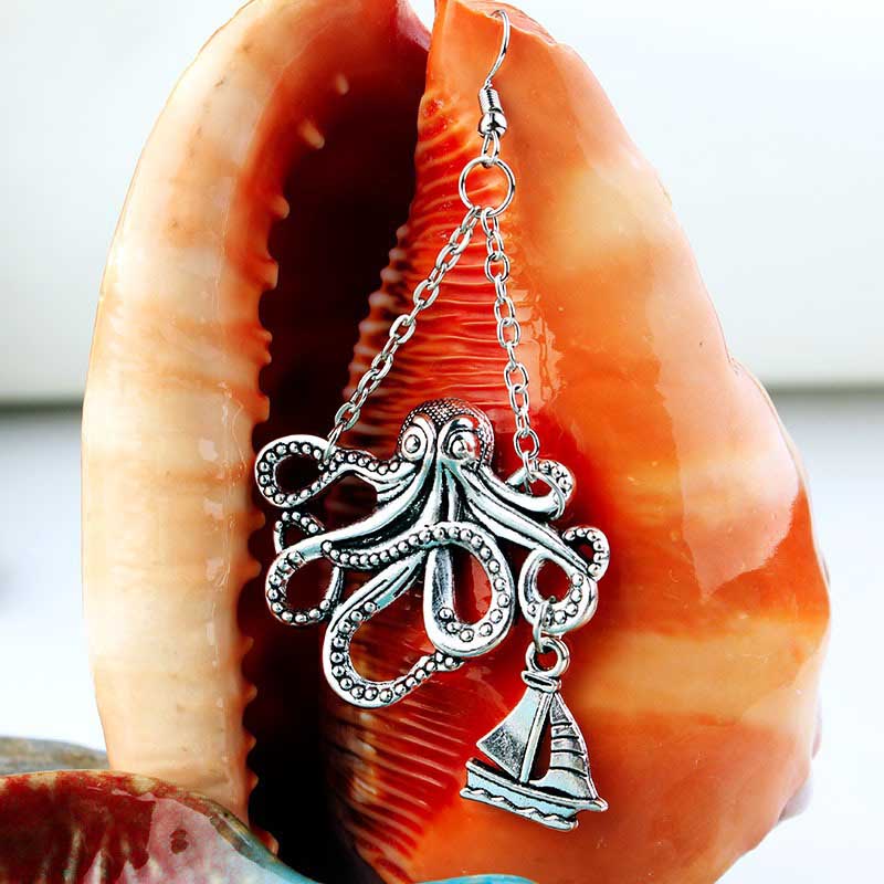 Metallic Octopus Earrings | NueShiny