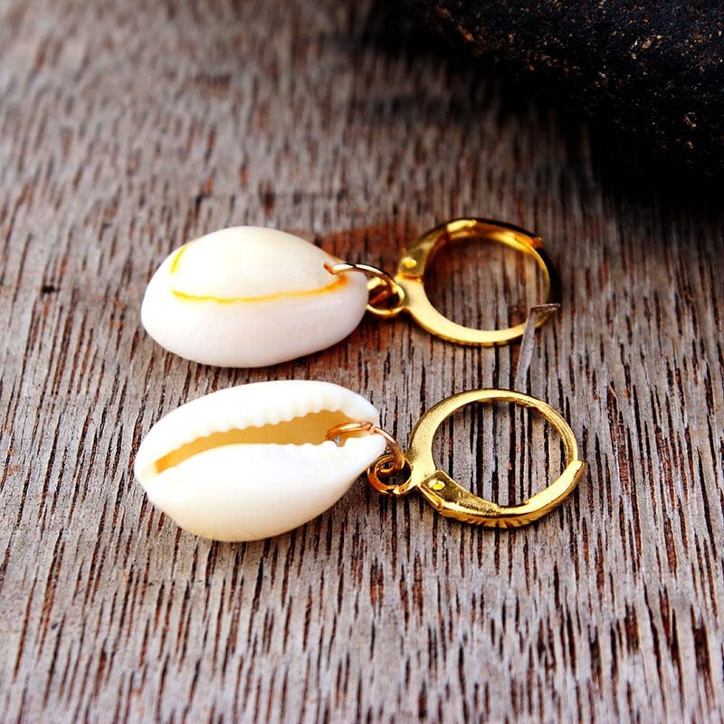 Golden Shell Earrings | NueShiny