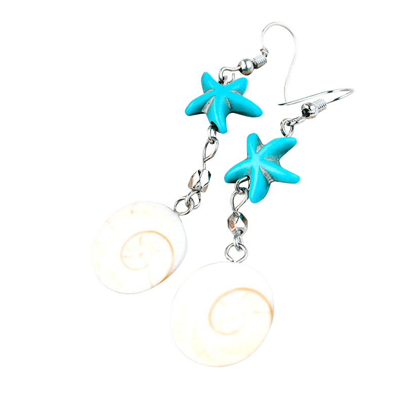 Blue Star Conch Earrings | NueShiny