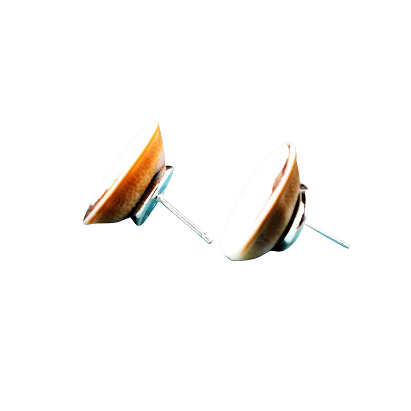 Sliver Round Seashell Earrings | NueShiny