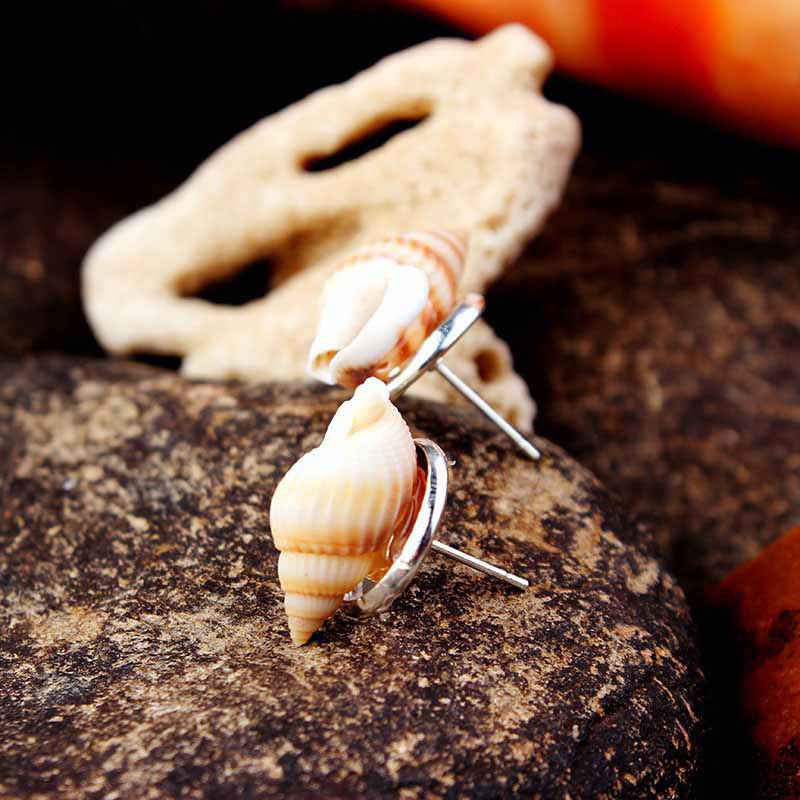 Sliver Little Pointed Conch Earrings | NueShiny