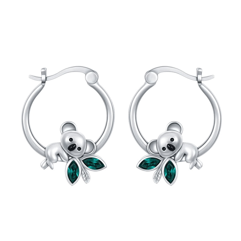 Silver Koala Earrings | NueShiny