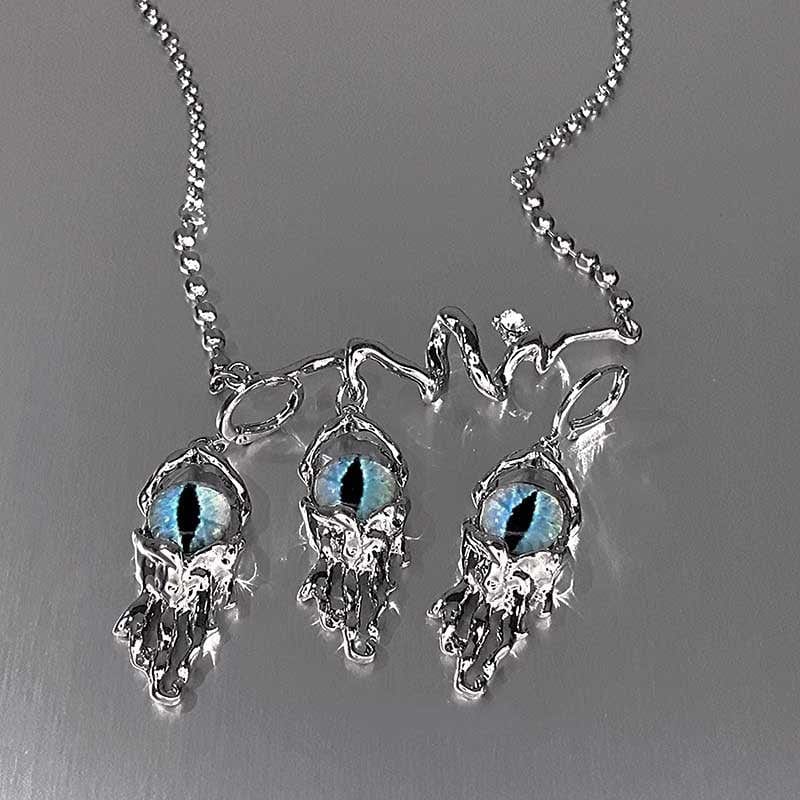 Silver Evil Eye Necklace | NueShiny