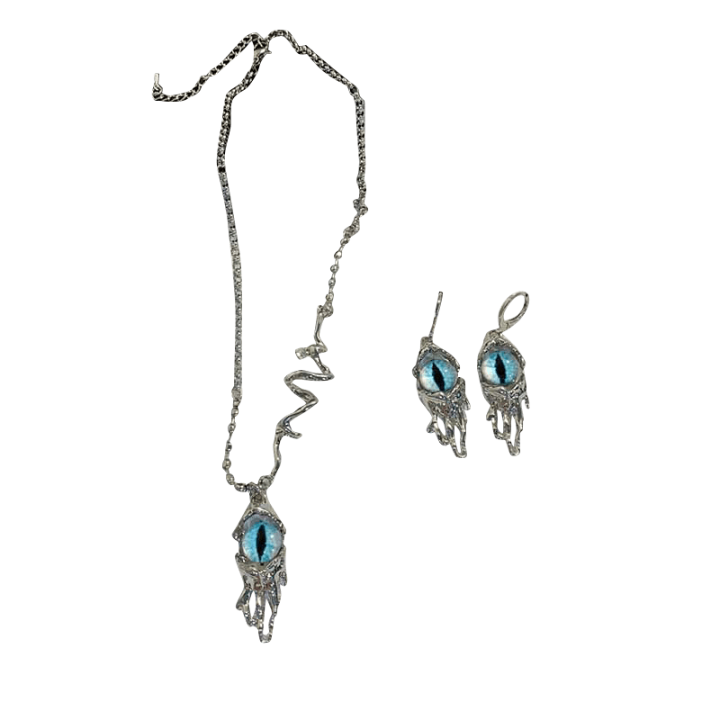 Silver Evil Eye Jewelry Set | NueShiny