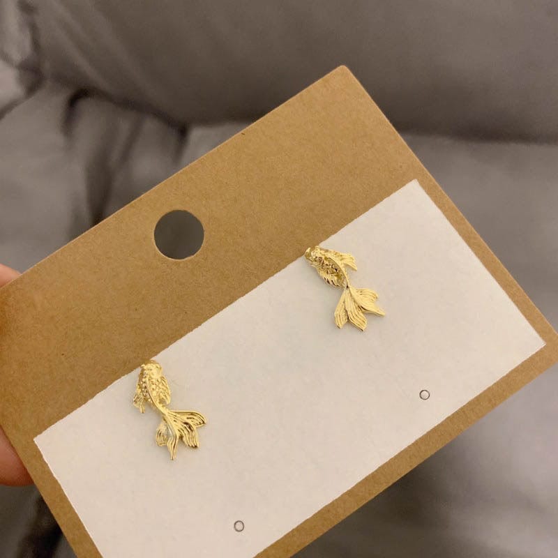 Golden Goldfish Earrings | NueShiny