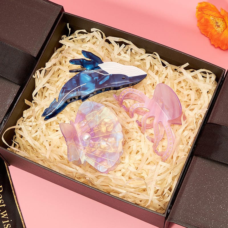 Gems of the Deep Sea and the Playful Spirits 3 Pcs Gift Set | NueShiny