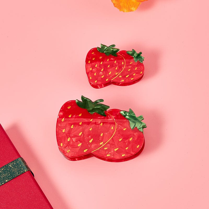 Strawberry Duet Hair Claw 2 Pcs Gift Set | NueShiny