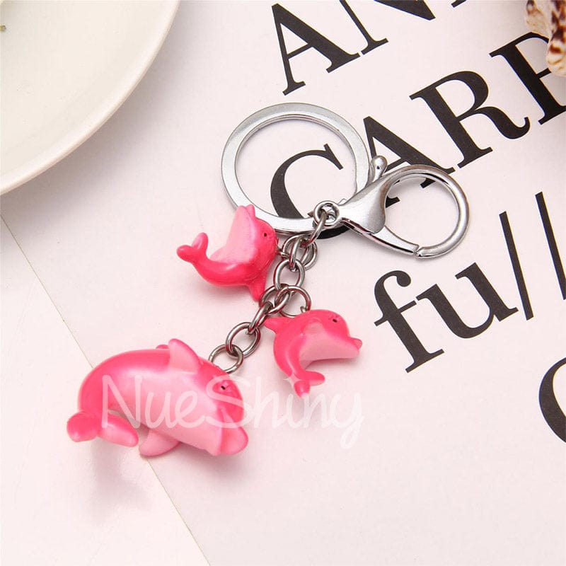 Leaping Red Whale Keychain | NueShiny