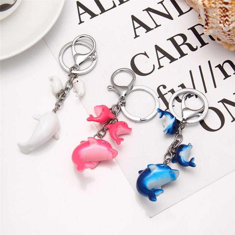 Leaping Red Whale Keychain | NueShiny