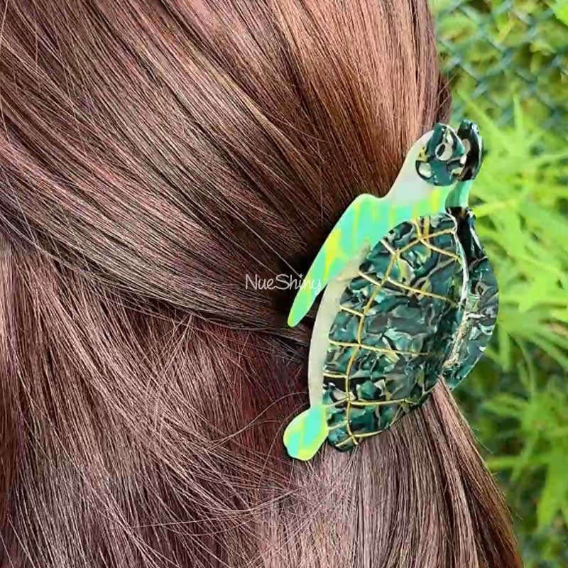 Large Green Sea Turtle Hair Claw丨NueShiny