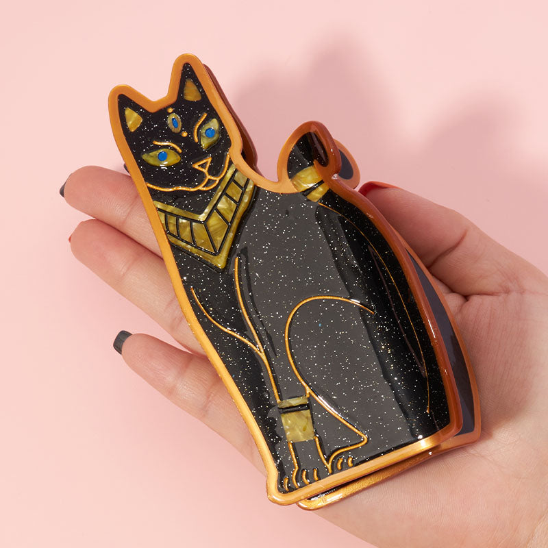 Large Bastet the Black Cat Hair Claw | NueShiny