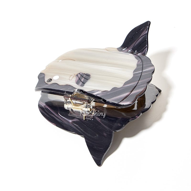 Pre-sale Large  Black Mola Mola,Ocean Sunfish  Hair Claw | NueShiny