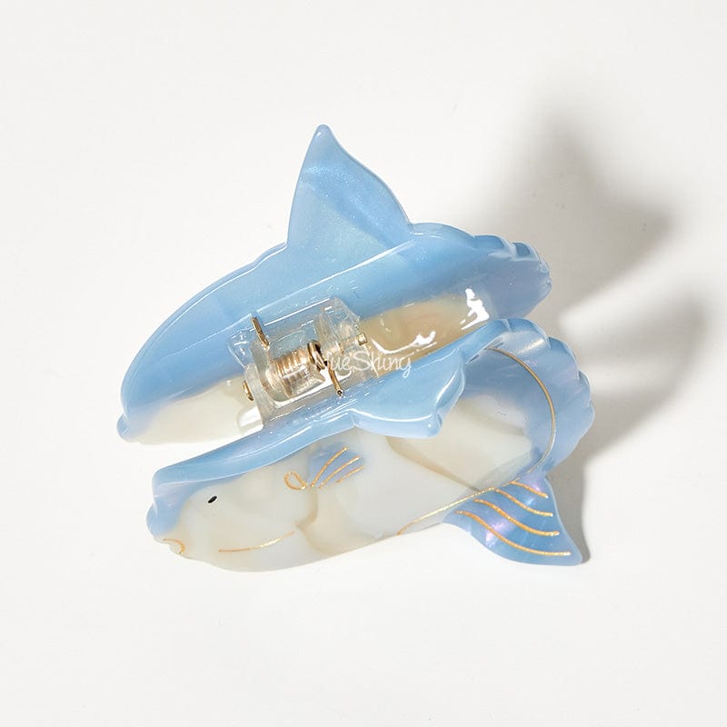 Small  Blue Mola Mola,Ocean Sunfish Hair Claw | NueShiny