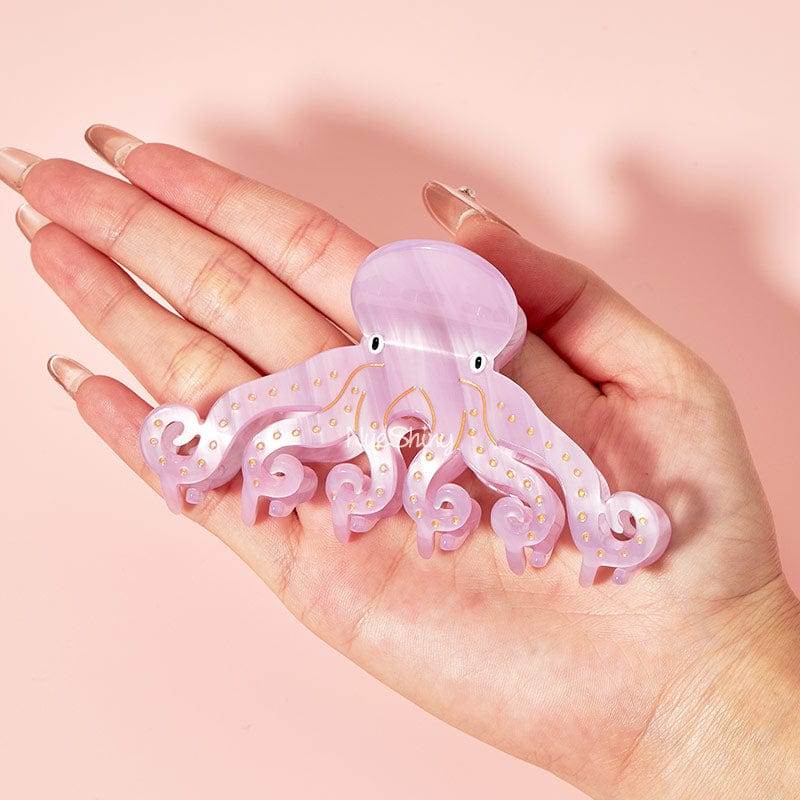 Large Pink Octopus Hair Claw丨NueShiny