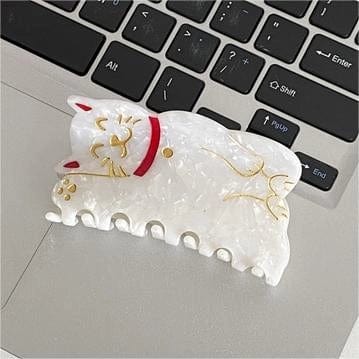 Smile Get Rich Lucky Cat Hair Claw