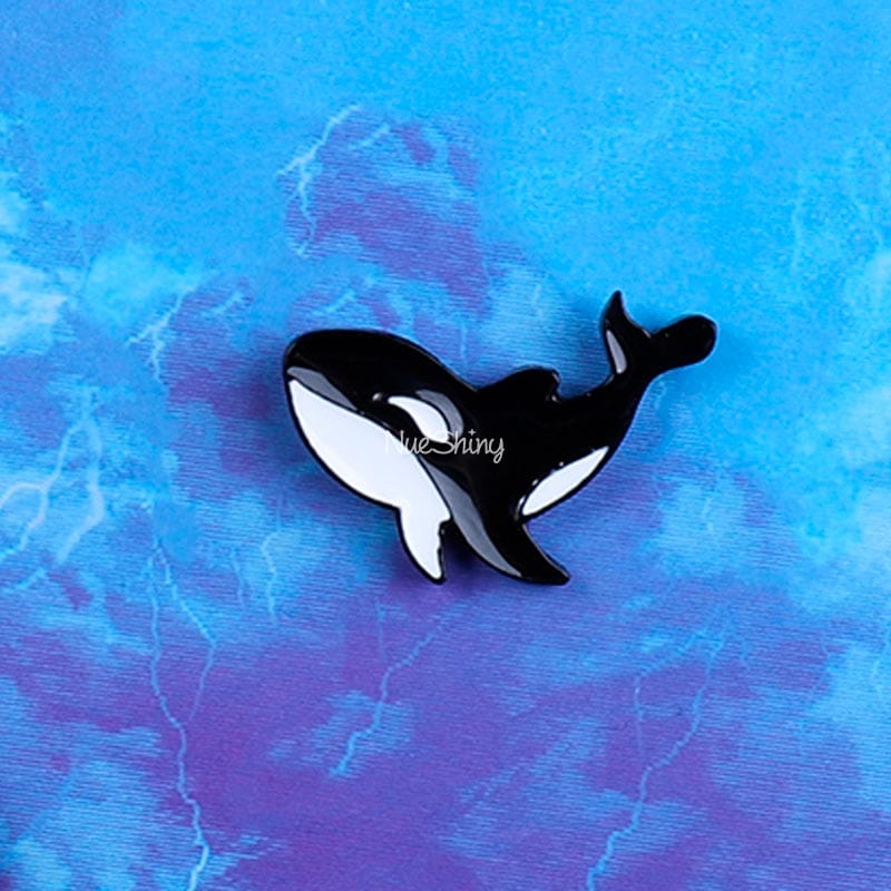 Orca Killer Whale Enamel Lapel Pin Brooch丨NueShiny