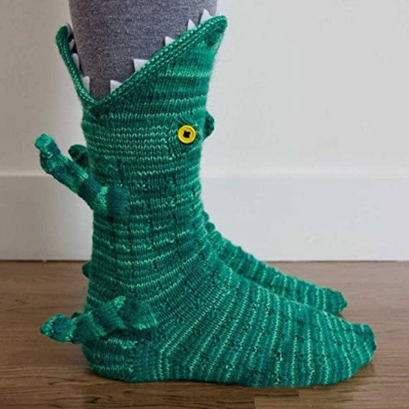 Green Crocodile Socks | NueShiny