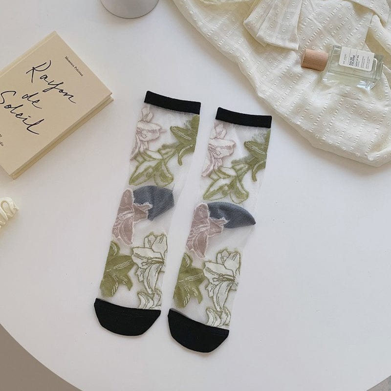 Lotus Transparent Socks丨NueShiny