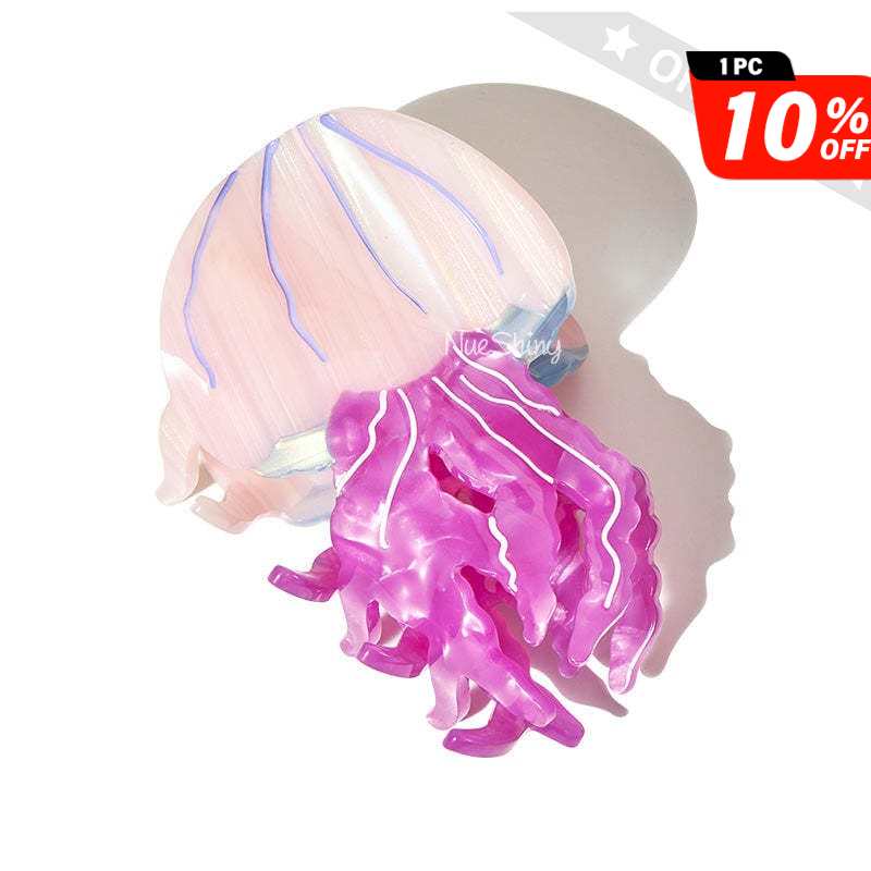 Medium Pink-Purple Small Jellyfish Hair Claw | NueShiny