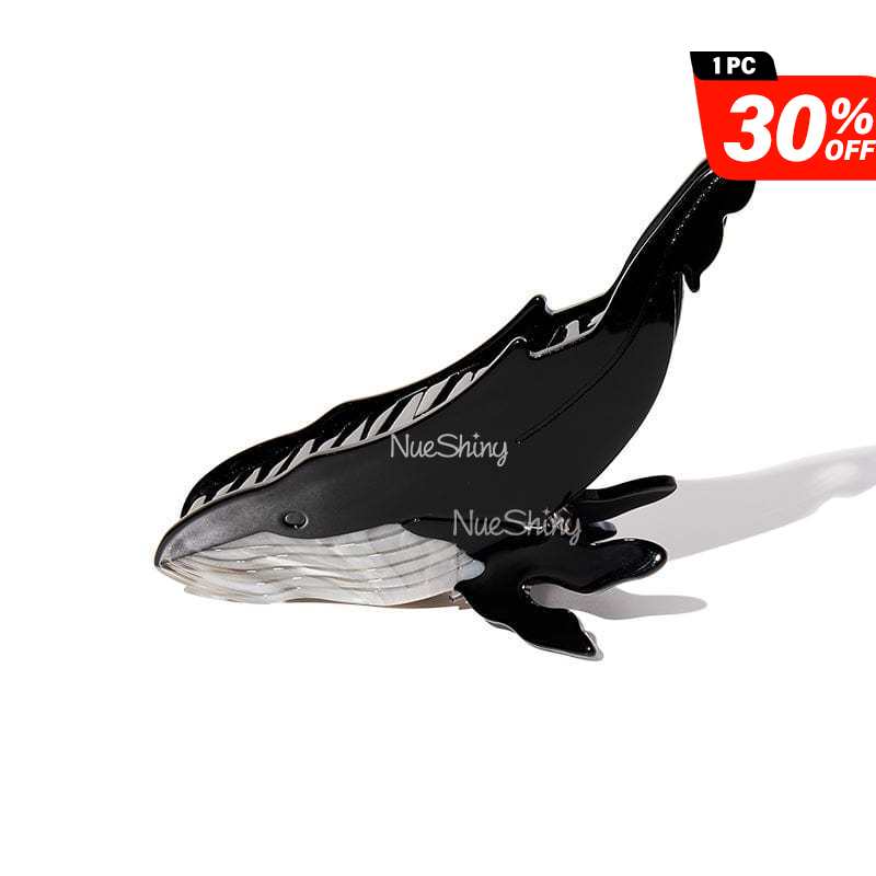 Black New Unique Whale Fashionable Hair Claw丨NueShiny