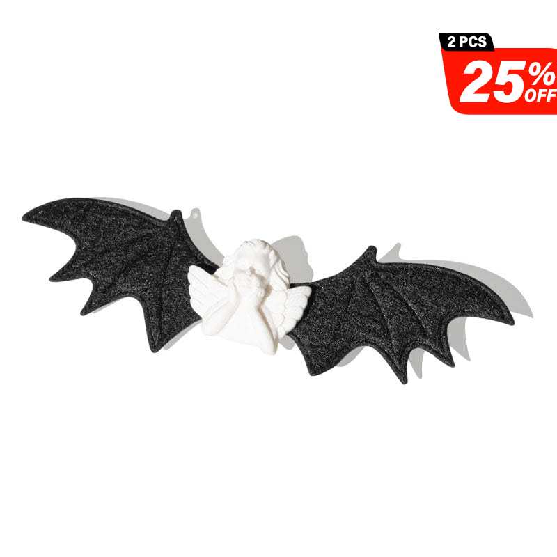 2Pcs Halloween Gothic Angel Bat Wings Hair Clips丨NueShiny