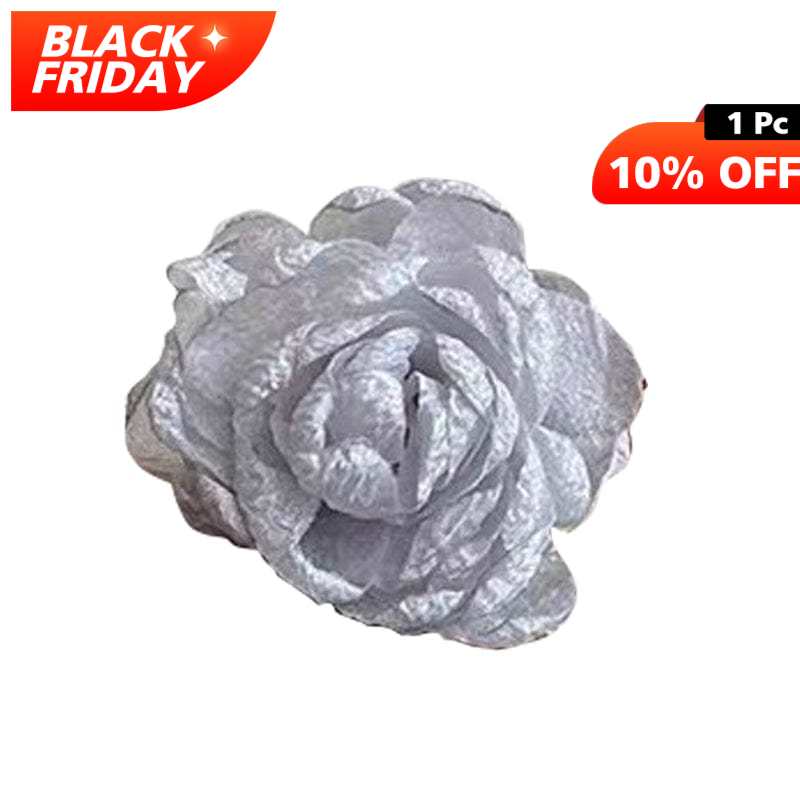 Medium Grey Flower Hair Claw | Nueshiny