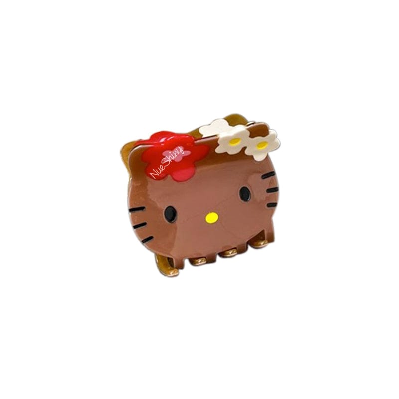 Brown Kitty Cartoon Hair Claw Clip丨NueShiny