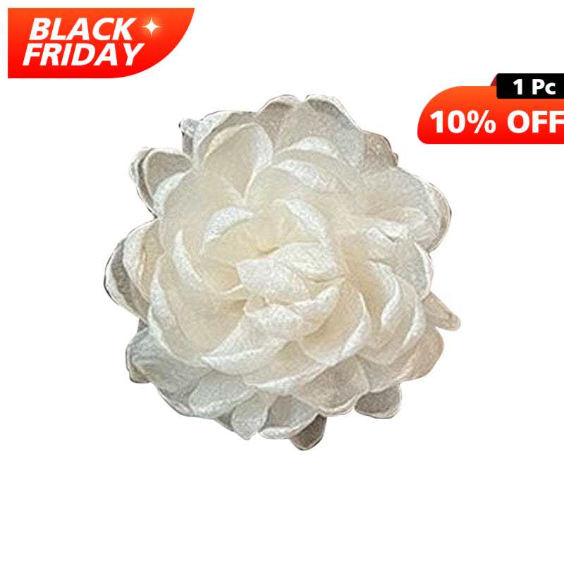 Medium Beige Flower Hair Claw | Nueshiny