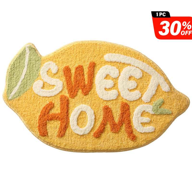 Lemon-Shaped Tufted Rug Lovely Bath Mat Outdoor Rug丨NueShiny