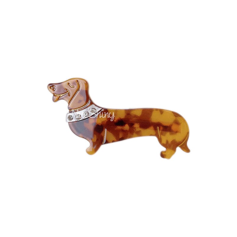 Brown Dog Dachshund Hair Clip丨NueShiny