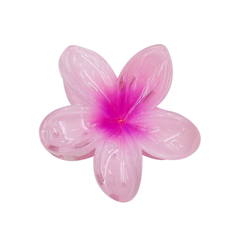 Medium  Rose Pink Plumeria Hair Claw | NueShiny