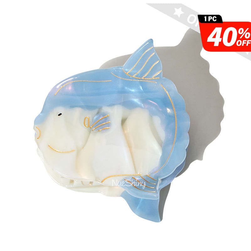 Pre-sale Large  Blue Mola Mola,Ocean Sunfish Hair Claw | NueShiny